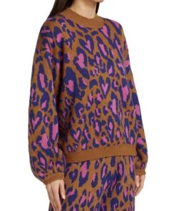 Farm Rio Leopard Pop Caramel Sweater -Farm Rio And Pom Pom at Home Sales unnamed file 3