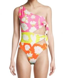 Farm Rio Neon Garden Cut-Out One-Piece Swimsuit -Farm Rio And Pom Pom at Home Sales unnamed file 301
