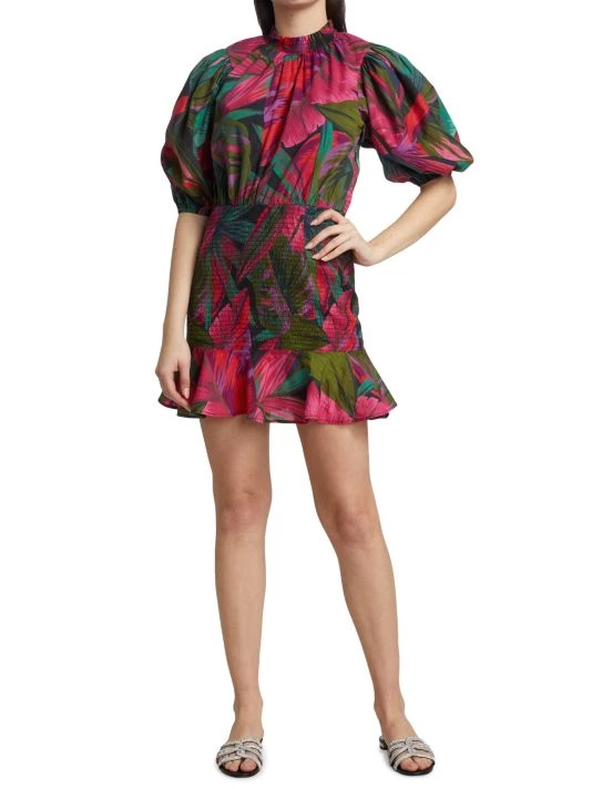 Farm Rio Midnight Leaves Minidress 4 Farm Rio Midnight Leaves Minidress - Image 2