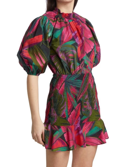 Farm Rio Midnight Leaves Minidress 6 Farm Rio Midnight Leaves Minidress - Image 4