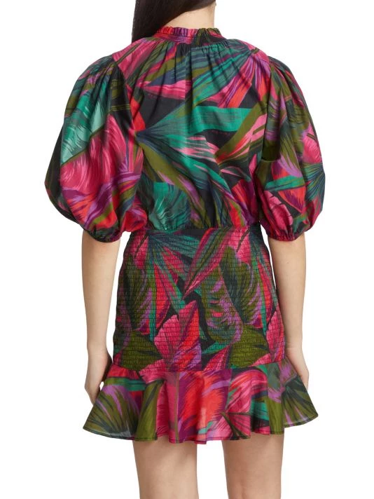 Farm Rio Midnight Leaves Minidress 7 Farm Rio Midnight Leaves Minidress - Image 5