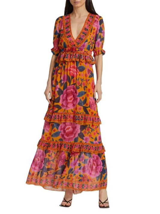 Farm Rio Floral Dream Maxi Dress 4 Farm Rio Floral Dream Maxi Dress - Image 2