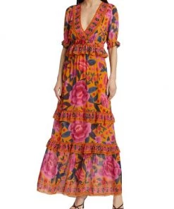 Farm Rio Floral Dream Maxi Dress 11 Farm Rio Floral Dream Maxi Dress -Farm Rio And Pom Pom at Home Sales unnamed file 314