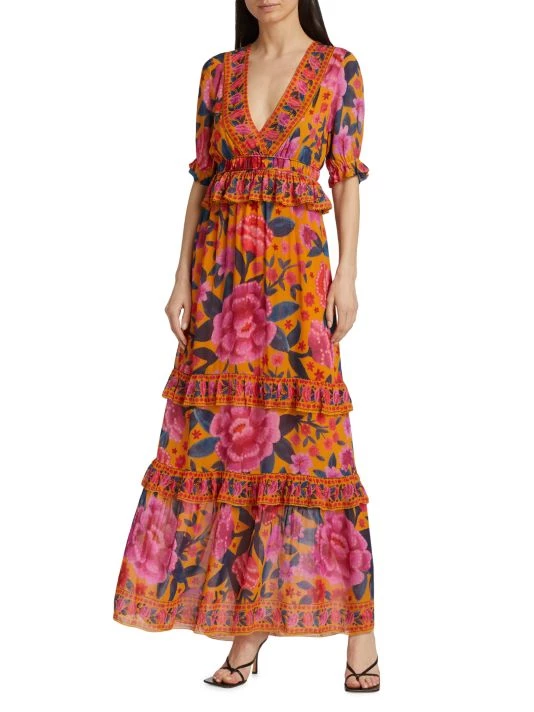 Farm Rio Floral Dream Maxi Dress 5 Farm Rio Floral Dream Maxi Dress - Image 3