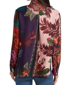 Farm Rio Flower Scarves Button-Up Shirt -Farm Rio And Pom Pom at Home Sales unnamed file 32
