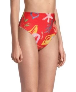 Farm Rio Mixed Fruits Ocean High-Waisted Bikini Bottom -Farm Rio And Pom Pom at Home Sales unnamed file 322