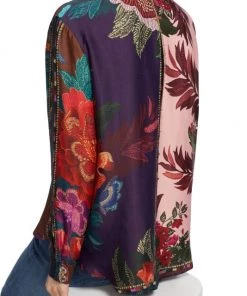 Farm Rio Flower Scarves Button-Up Shirt -Farm Rio And Pom Pom at Home Sales unnamed file 33
