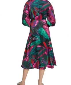 Farm Rio Midnight Leaves Midi-Dress -Farm Rio And Pom Pom at Home Sales unnamed file 335