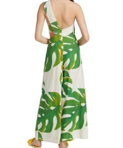 Farm Rio Monstera One-Shoulder Cut-Out Jumpsuit -Farm Rio And Pom Pom at Home Sales unnamed file 348