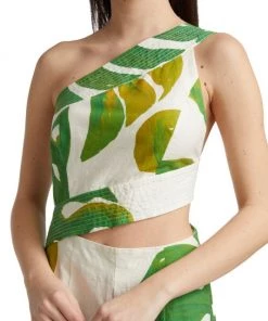 Farm Rio Monstera One-Shoulder Cut-Out Jumpsuit -Farm Rio And Pom Pom at Home Sales unnamed file 349