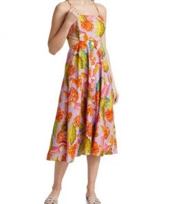 Farm Rio Beaks & Bananas Cut-Out Tassel Midi Dress -Farm Rio And Pom Pom at Home Sales unnamed file 360