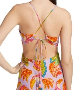 Farm Rio Beaks & Bananas Cut-Out Tassel Midi Dress -Farm Rio And Pom Pom at Home Sales unnamed file 363