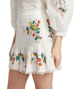 Farm Rio Pitanga Embroidery Mini Skirt -Farm Rio And Pom Pom at Home Sales unnamed file 380