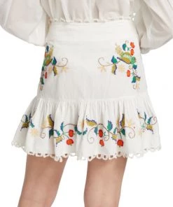 Farm Rio Pitanga Embroidery Mini Skirt -Farm Rio And Pom Pom at Home Sales unnamed file 381