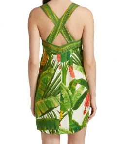 Farm Rio Fresh Forest Scarf Sweetheart-Neck Minidress 13 Farm Rio Fresh Forest Scarf Sweetheart-Neck Minidress -Farm Rio And Pom Pom at Home Sales unnamed file 388