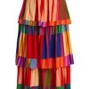 Farm Rio Sunset Stripes Tiered Midi-Skirt 2 Farm Rio Sunset Stripes Tiered Midi-Skirt -Farm Rio And Pom Pom at Home Sales unnamed file 398