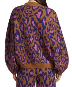 Farm Rio Leopard Pop Caramel Sweater -Farm Rio And Pom Pom at Home Sales unnamed file 4