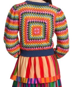 Farm Rio Sunset Stripes Crochet Sweater 13 Farm Rio Sunset Stripes Crochet Sweater -Farm Rio And Pom Pom at Home Sales unnamed file 409