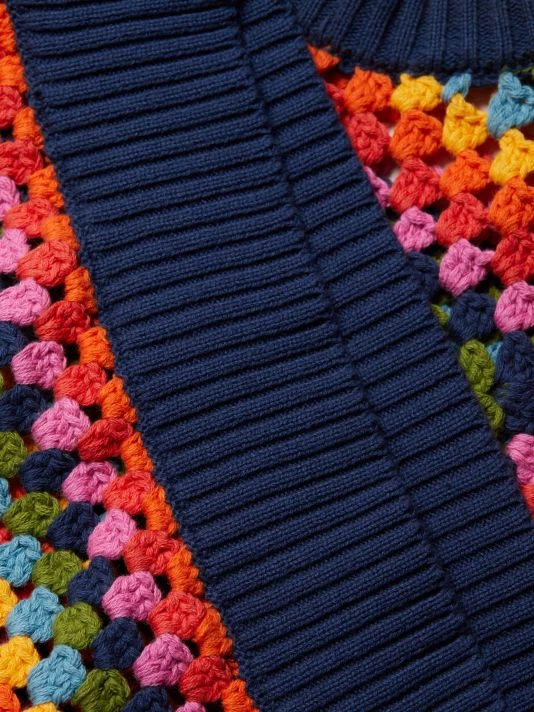 Farm Rio Sunset Stripes Crochet Sweater 9 Farm Rio Sunset Stripes Crochet Sweater - Image 7