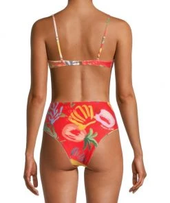 Farm Rio Mixed Fruits Two-Tone Printed Bikini Top -Farm Rio And Pom Pom at Home Sales unnamed file 436