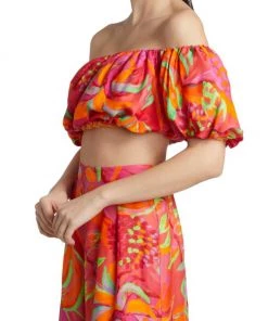 Farm Rio Fruit Brush Crop Top -Farm Rio And Pom Pom at Home Sales unnamed file 44