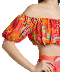 Farm Rio Fruit Brush Crop Top -Farm Rio And Pom Pom at Home Sales unnamed file 46