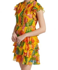 Farm Rio Beaks & Bananas Ruffle Minidress -Farm Rio And Pom Pom at Home Sales unnamed file 475
