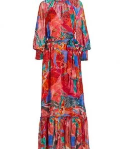 Farm Rio Animal Collage Maxi Dress