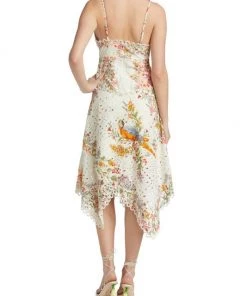Farm Rio Delicate Forest Scarves Eyelet Midi-Dress -Farm Rio And Pom Pom at Home Sales unnamed file 497