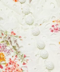 Farm Rio Delicate Forest Scarves Eyelet Midi-Dress -Farm Rio And Pom Pom at Home Sales unnamed file 499