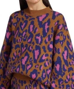 Farm Rio Leopard Pop Caramel Sweater -Farm Rio And Pom Pom at Home Sales unnamed file 5