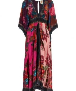 Farm Rio Flower Scarves Maxi Dress