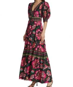Farm Rio Flowers Garden Maxi Dress -Farm Rio And Pom Pom at Home Sales unnamed file 51