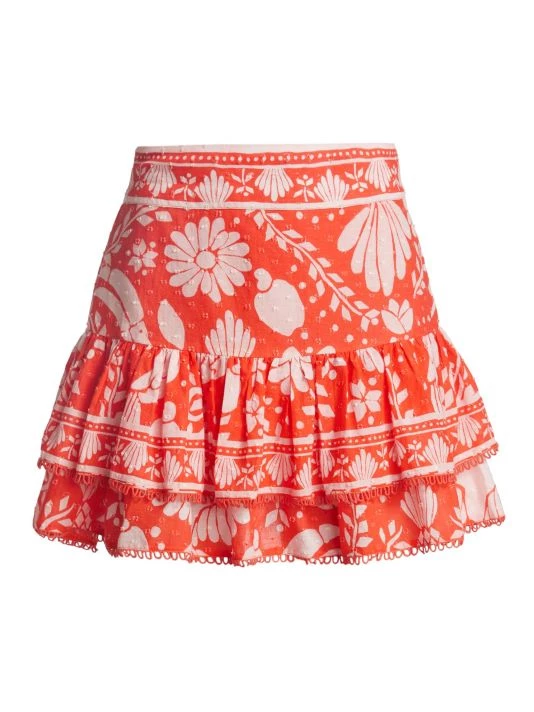 Farm Rio Neon Jungle Tiered Miniskirt 3 Farm Rio Neon Jungle Tiered Miniskirt