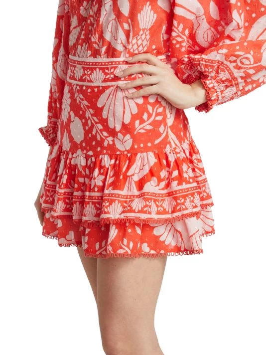 Farm Rio Neon Jungle Tiered Miniskirt 6 Farm Rio Neon Jungle Tiered Miniskirt - Image 4