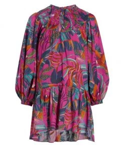 Farm Rio Rainbow Macaws Minidress