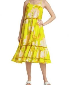 Farm Rio Neon Garden Midi-Dress -Farm Rio And Pom Pom at Home Sales unnamed file 570