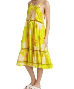 Farm Rio Neon Garden Midi-Dress -Farm Rio And Pom Pom at Home Sales unnamed file 571