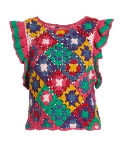 Farm Rio Crochet Square Vest