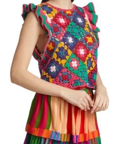 Farm Rio Crochet Square Vest -Farm Rio And Pom Pom at Home Sales unnamed file 578