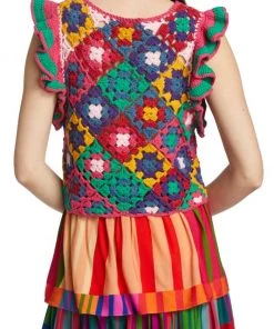 Farm Rio Crochet Square Vest -Farm Rio And Pom Pom at Home Sales unnamed file 579