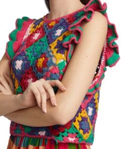 Farm Rio Crochet Square Vest -Farm Rio And Pom Pom at Home Sales unnamed file 580