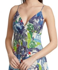 Farm Rio Graphic Rio Printed Tiered Midi Dress -Farm Rio And Pom Pom at Home Sales unnamed file 607