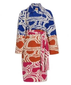 Farm Rio Wild Hearts Colorblocked Fleece Coat