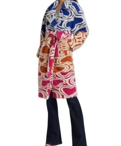 Farm Rio Wild Hearts Colorblocked Fleece Coat -Farm Rio And Pom Pom at Home Sales unnamed file 612