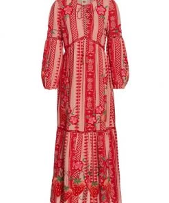 Farm Rio Pineapple Jacquard Maxi Dress