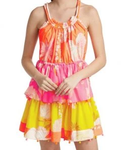 Farm Rio Mixed Neon Garden Minidress -Farm Rio And Pom Pom at Home Sales unnamed file 625