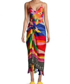 Farm Rio Graphic Sunshine Sarong 9 Farm Rio Graphic Sunshine Sarong -Farm Rio And Pom Pom at Home Sales unnamed file 631