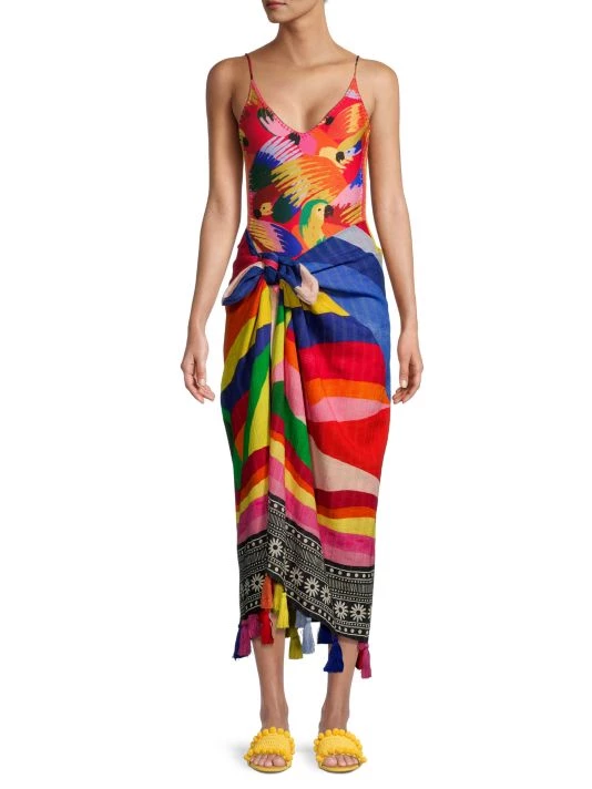 Farm Rio Graphic Sunshine Sarong 4 Farm Rio Graphic Sunshine Sarong - Image 2