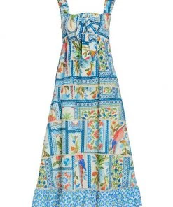 Farm Rio Tropical Tiles Maxi Dress